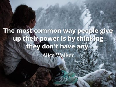 Alice Walker quote The most common way people give up their power is by thinking they don't have any.
