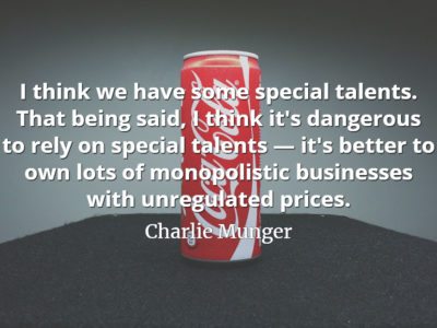 Charlie Munger quote: I think we have some special talents. That being said, I think it's dangerous to rely on special talents
