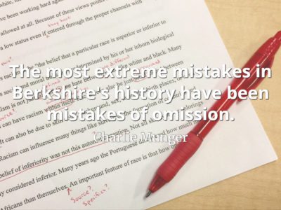 Charlie Munger quote The most extreme mistakes in Berkshire's history have been mistakes of omission