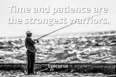 Epicurus quote Time and patience are the strongest warriors