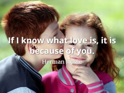 Herman Hesse quote If I know what love is, it is because of you.