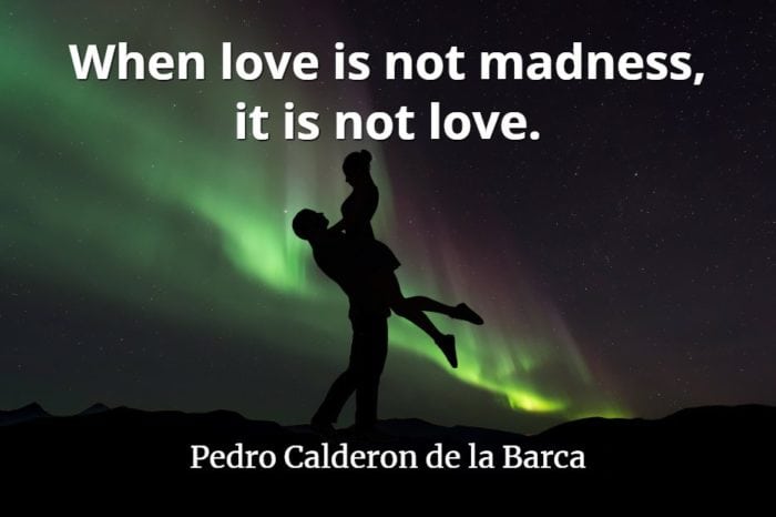 Pedro Calderon de la Barca quote When love is not madness, it is not love.