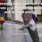 Stuart Wilde quote Discovering what you really want saves you endless confusion and wasted energy