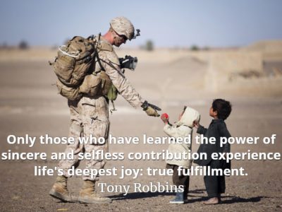 Tony Robbins quote Only those who have learned the power of sincere and selfless contribution experience life's deepest joy true fulfillment.